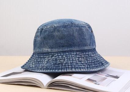 Unisex Faded Denim Bucket Hat