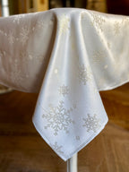 Rectangular Tablecloth, Festive Motive, Christmas Motive | Golden