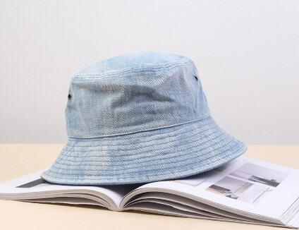 Unisex Faded Denim Bucket Hat