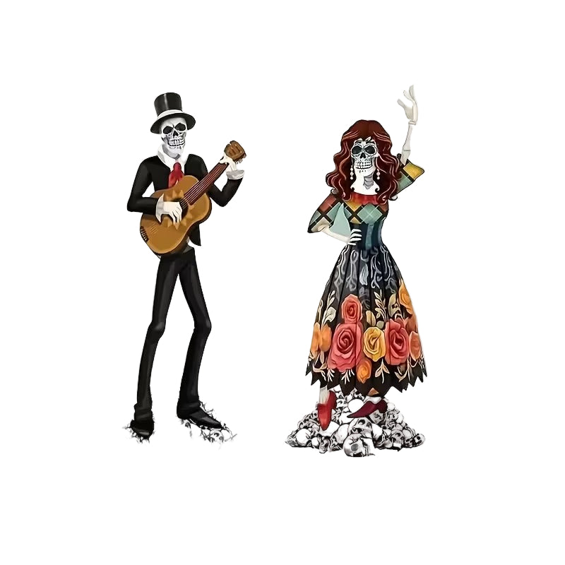 Halloween Skeleton Couple Yard Decor (2PCS)-0