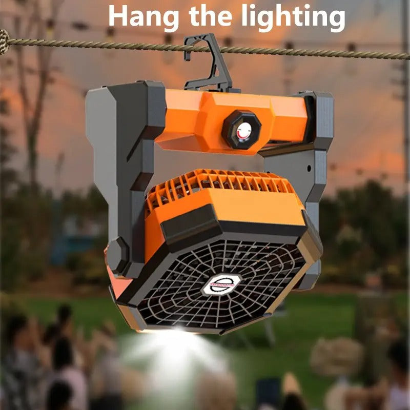 Portable Fan 5-Speed with LED Lighting-2