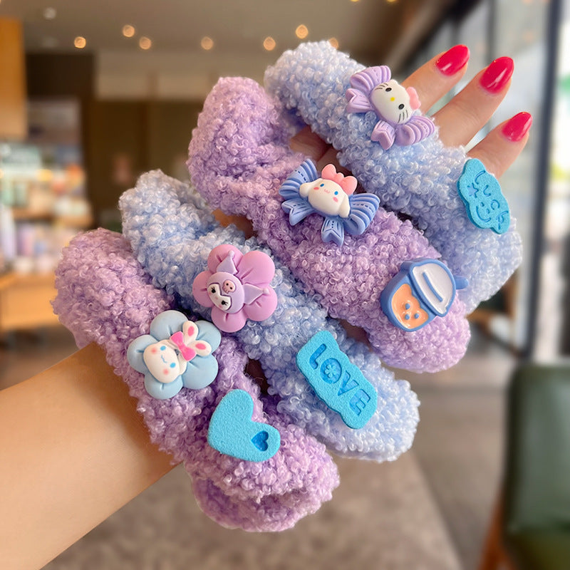 Curly Plush Rabbit Hair Tie