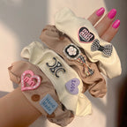 Milky White Love Leather Hair Tie