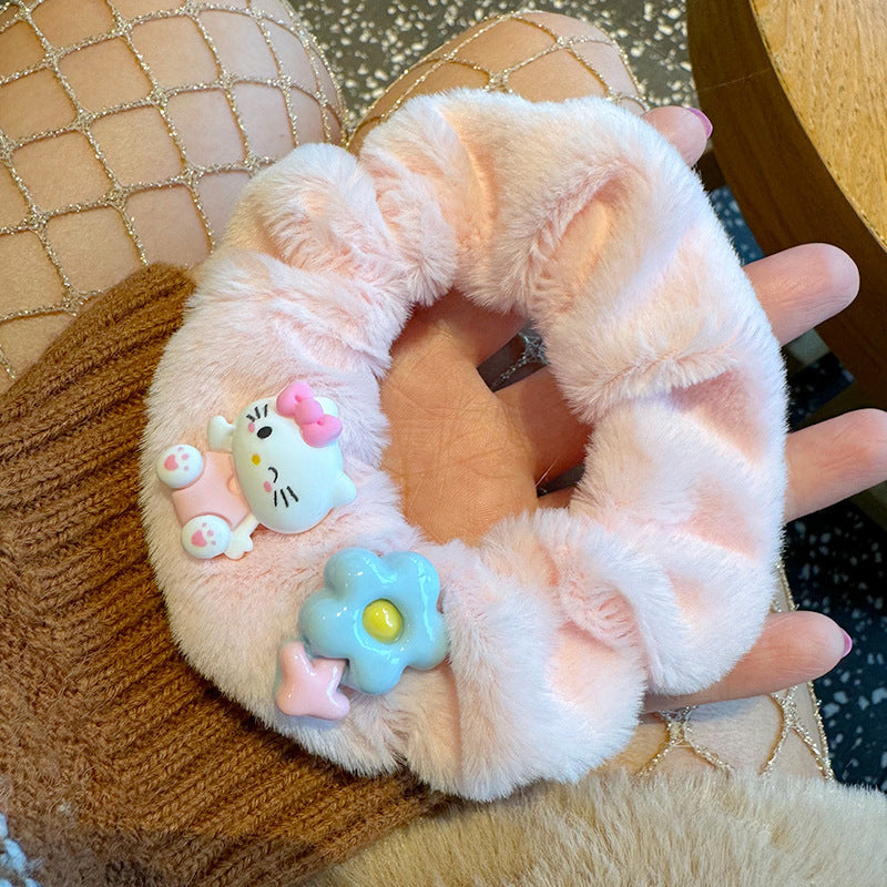 Cute Cat Furry Hair Tie