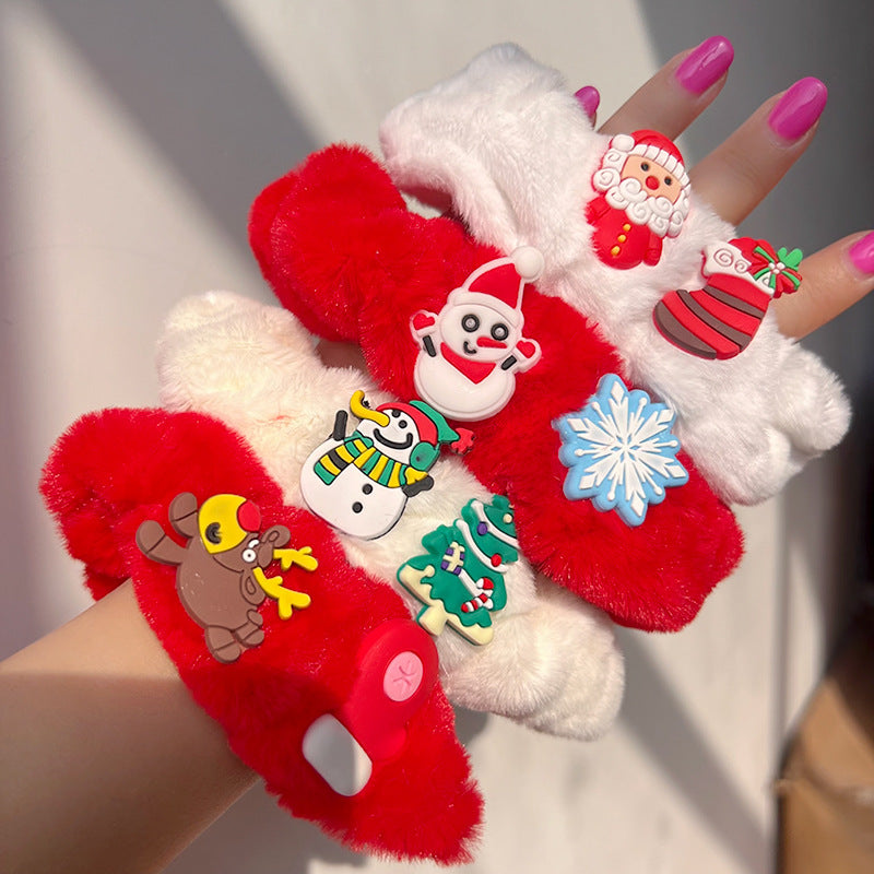 Christmas Snowman Plush Hair Tie