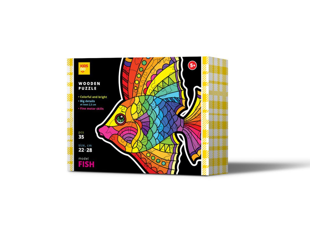 Wooden puzzle. FISH. 35 pcs