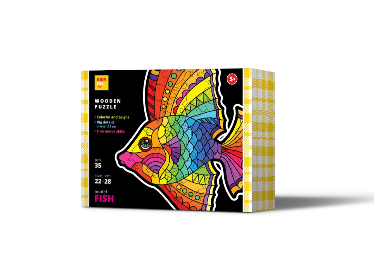 Wooden puzzle. FISH. 35 pcs