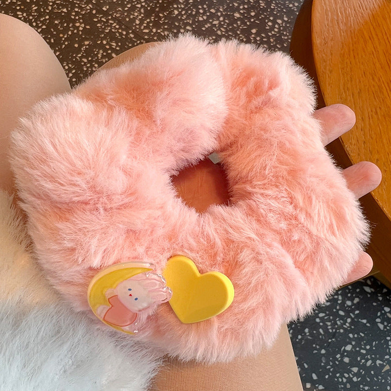 Cute & Soft Moon Rabbit Bear Scrunchies-4pcs Set