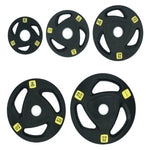 Squat Rack, Bench, Barbell & Weight Plates Stack