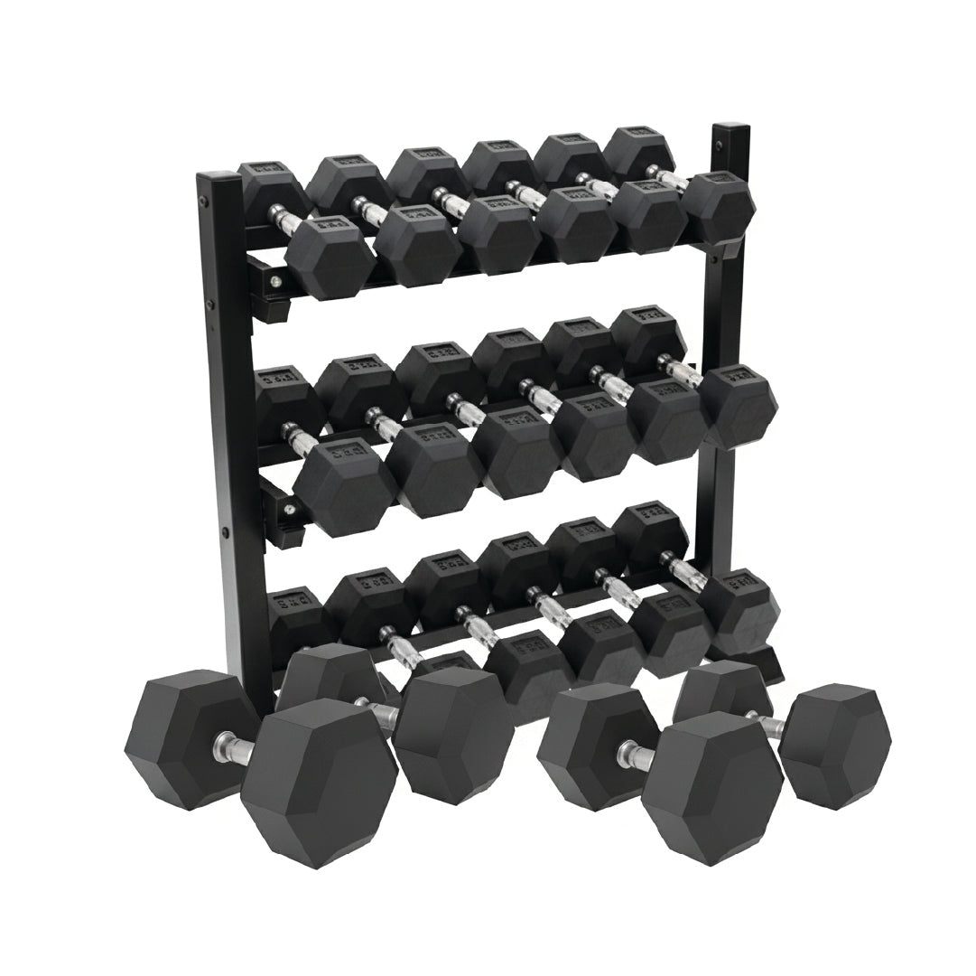 HAJEX Rubber Hex Dumbbells in Canada (2.5 to 150 LB) - Performance Series