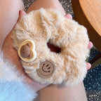 Fuzzy Bear Scrunchie- 4pcs Set
