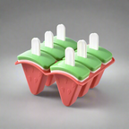 6-Grid Watermelon Popsicle Mold with Cover-1