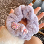 Cute Fluffy Big-Eared Scrunchies 4pcs Set