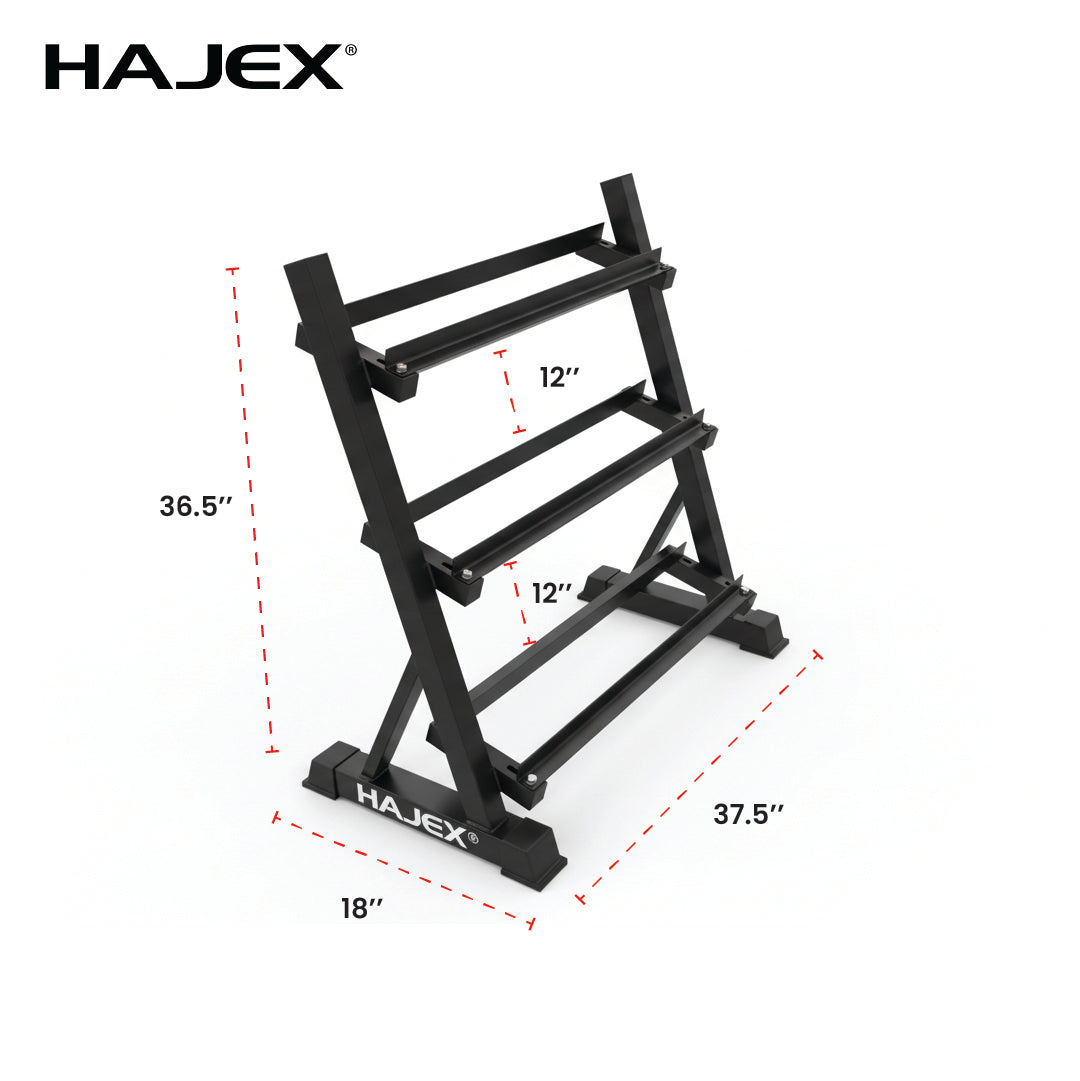 Steel Dumbbell Racks Vertical & Horizontal (3, 6, 8, 10 Levels)
