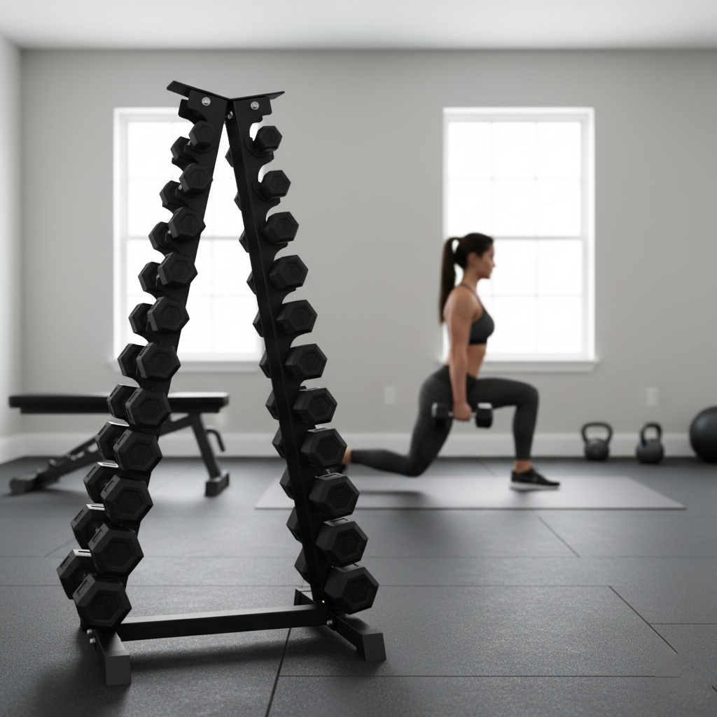 Steel Dumbbell Racks Vertical & Horizontal (3, 6, 8, 10 Levels)