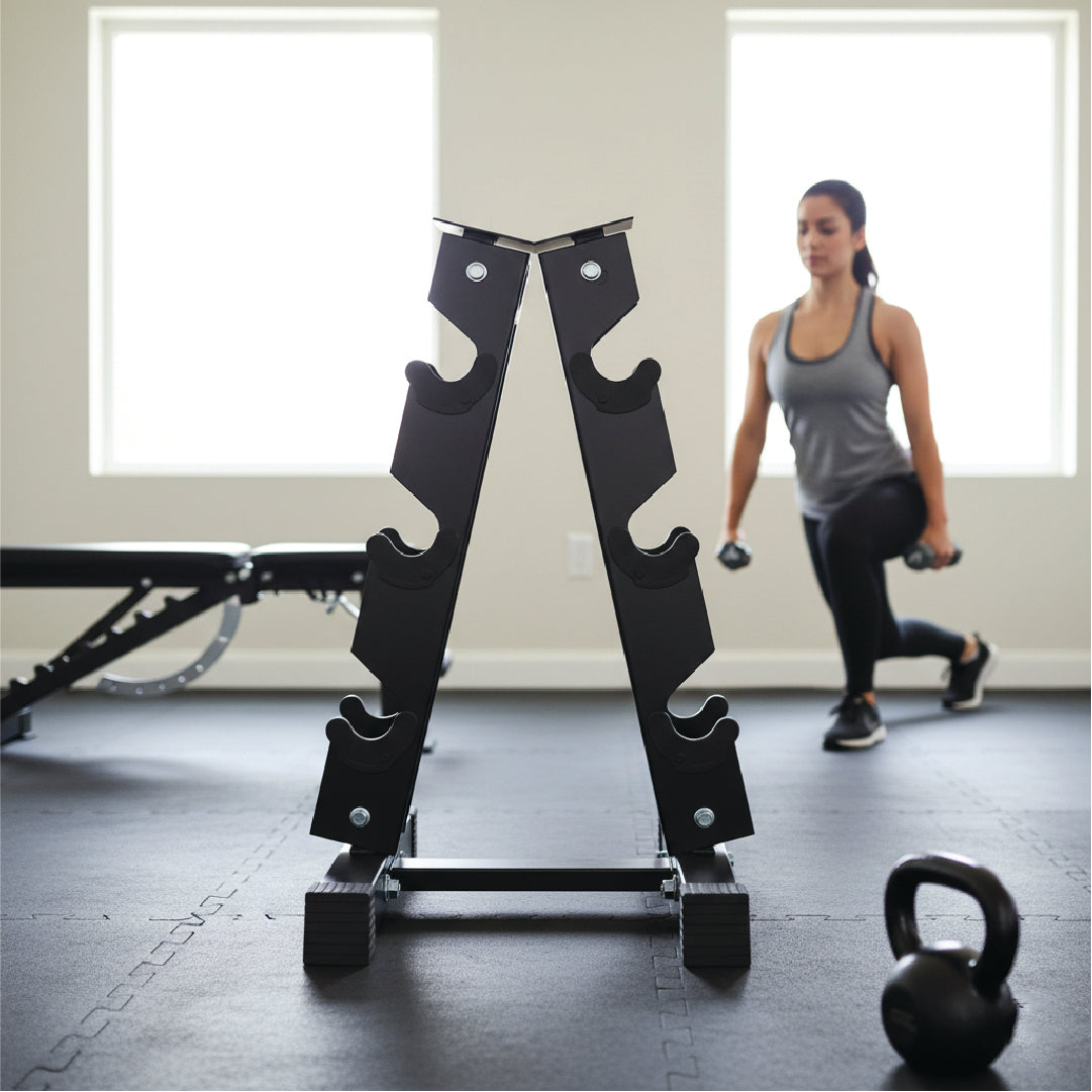 Steel Dumbbell Racks Vertical & Horizontal (3, 6, 8, 10 Levels)