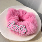 Cute Princess Pink Plush Hair Tie