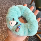 Fresh Blue Puppy Plush Hair Tie