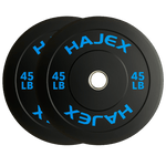 HAJEX Olympic Bumper Weight Plates - 10, 15, 25, 35, 45, 55 LB