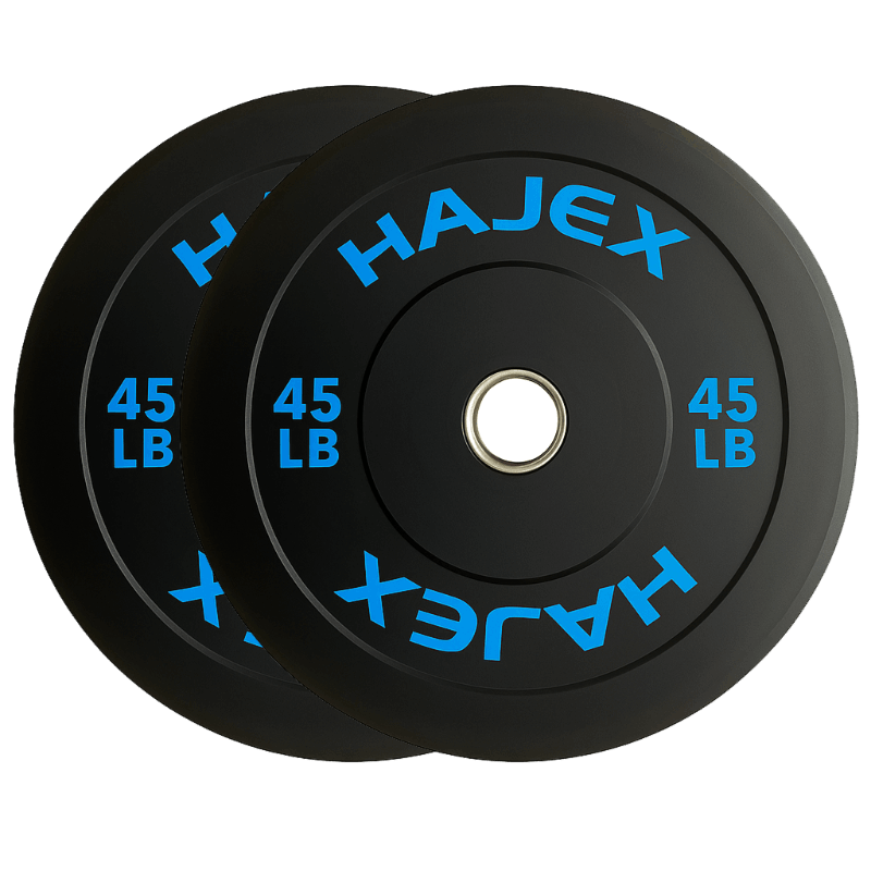 HAJEX Olympic Bumper Weight Plates - 10, 15, 25, 35, 45, 55 LB