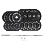 Bench Press Stack with Squat Rack, Weight Plates and Barbell Bar