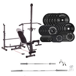 Adjustable Workout Bench with Weight Sets