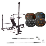 Adjustable Workout Bench with Weight Sets