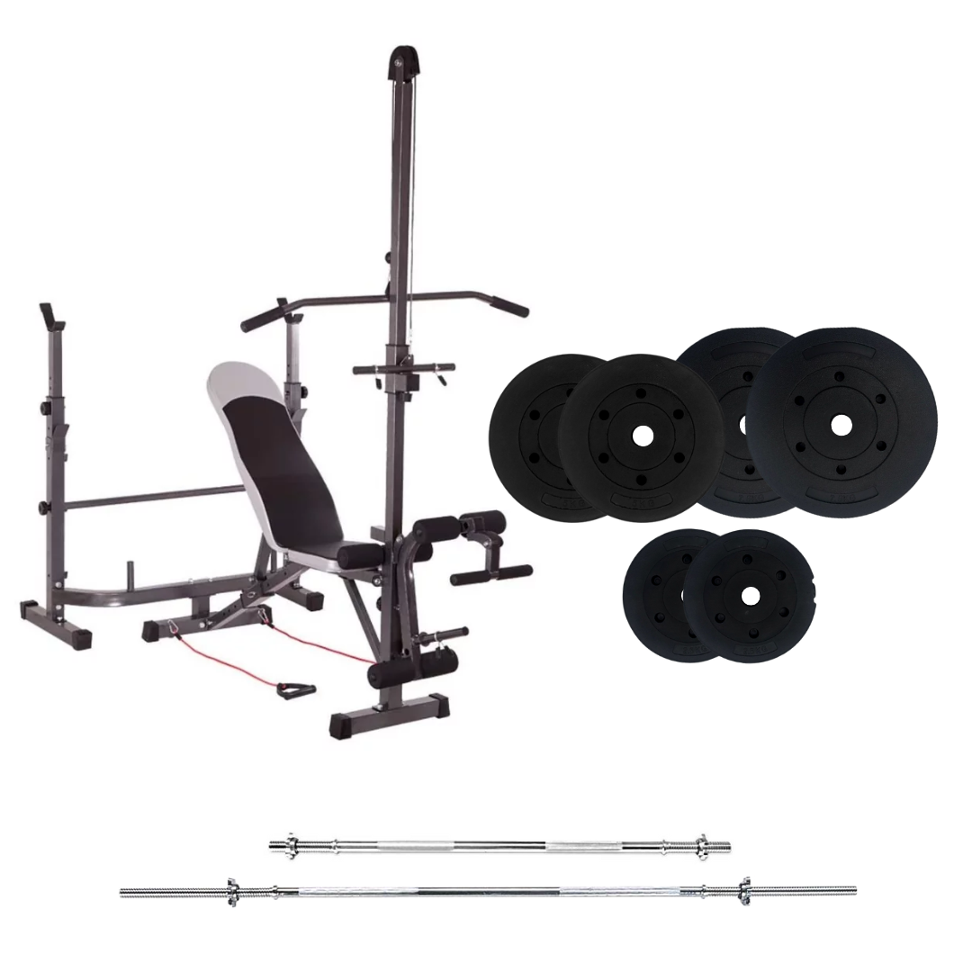 Adjustable Workout Bench with Weight Sets