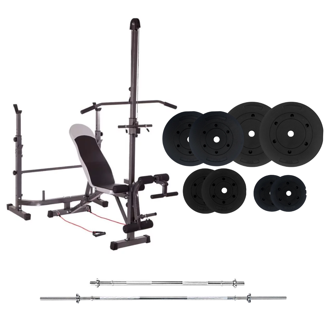 Adjustable Workout Bench with Weight Sets