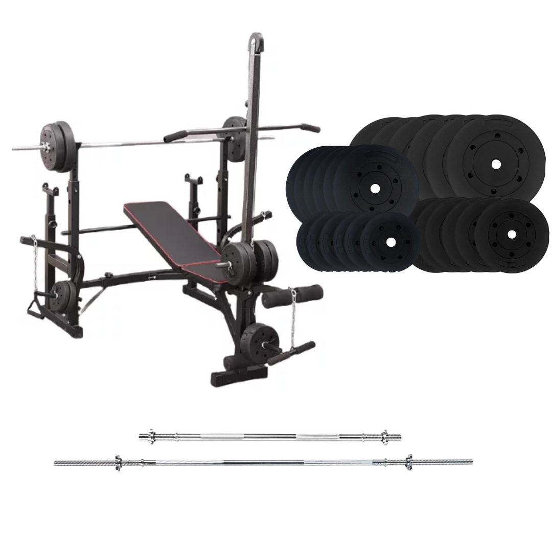 Adjustable Workout Bench with Weight Sets