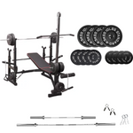 Adjustable Workout Bench with Weight Sets