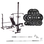 Adjustable Workout Bench with Weight Sets
