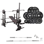 Adjustable Workout Bench with Weight Sets