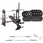 Adjustable Workout Bench with Weight Sets