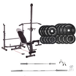 Adjustable Workout Bench with Weight Sets