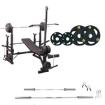 Adjustable Workout Bench with Weight Sets