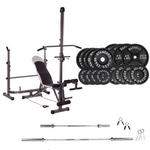 Adjustable Workout Bench with Weight Sets