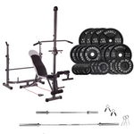Adjustable Workout Bench with Weight Sets