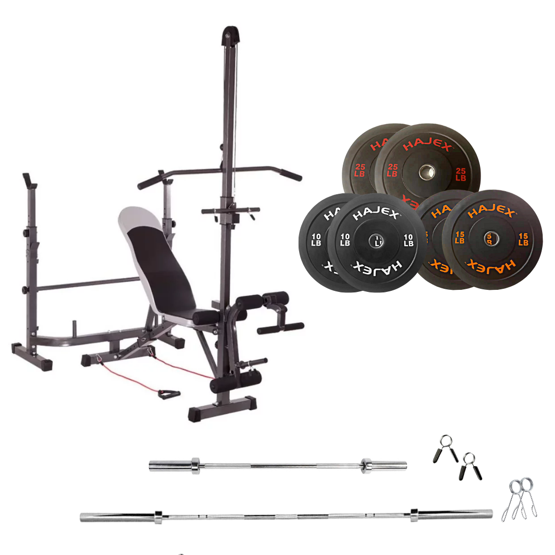 Adjustable Workout Bench with Weight Sets