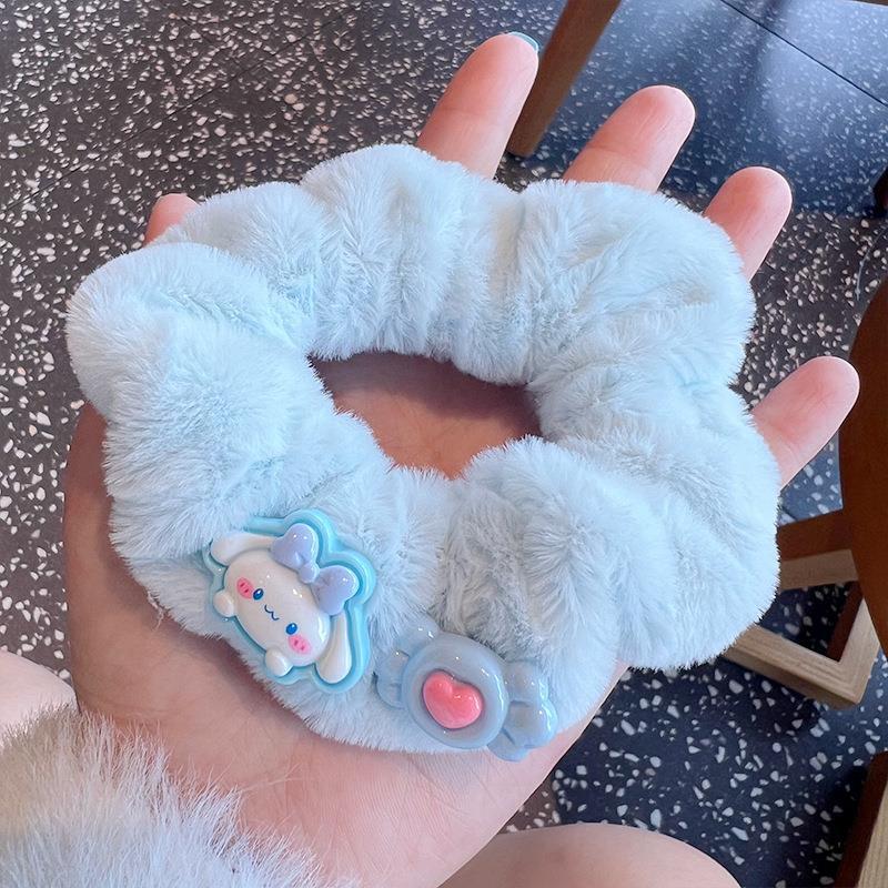 Cute Fluffy Big-Eared Scrunchies 4pcs Set