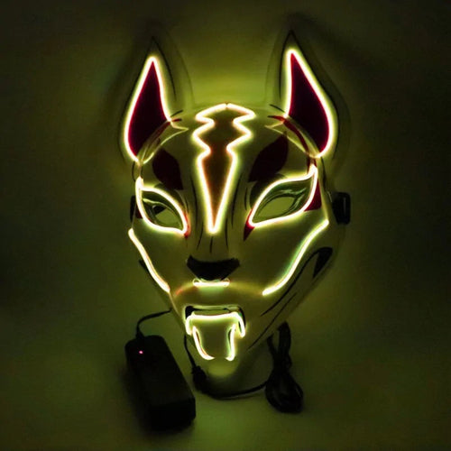 Neon LED Luminous Design, Full Face Mask with EL Wire